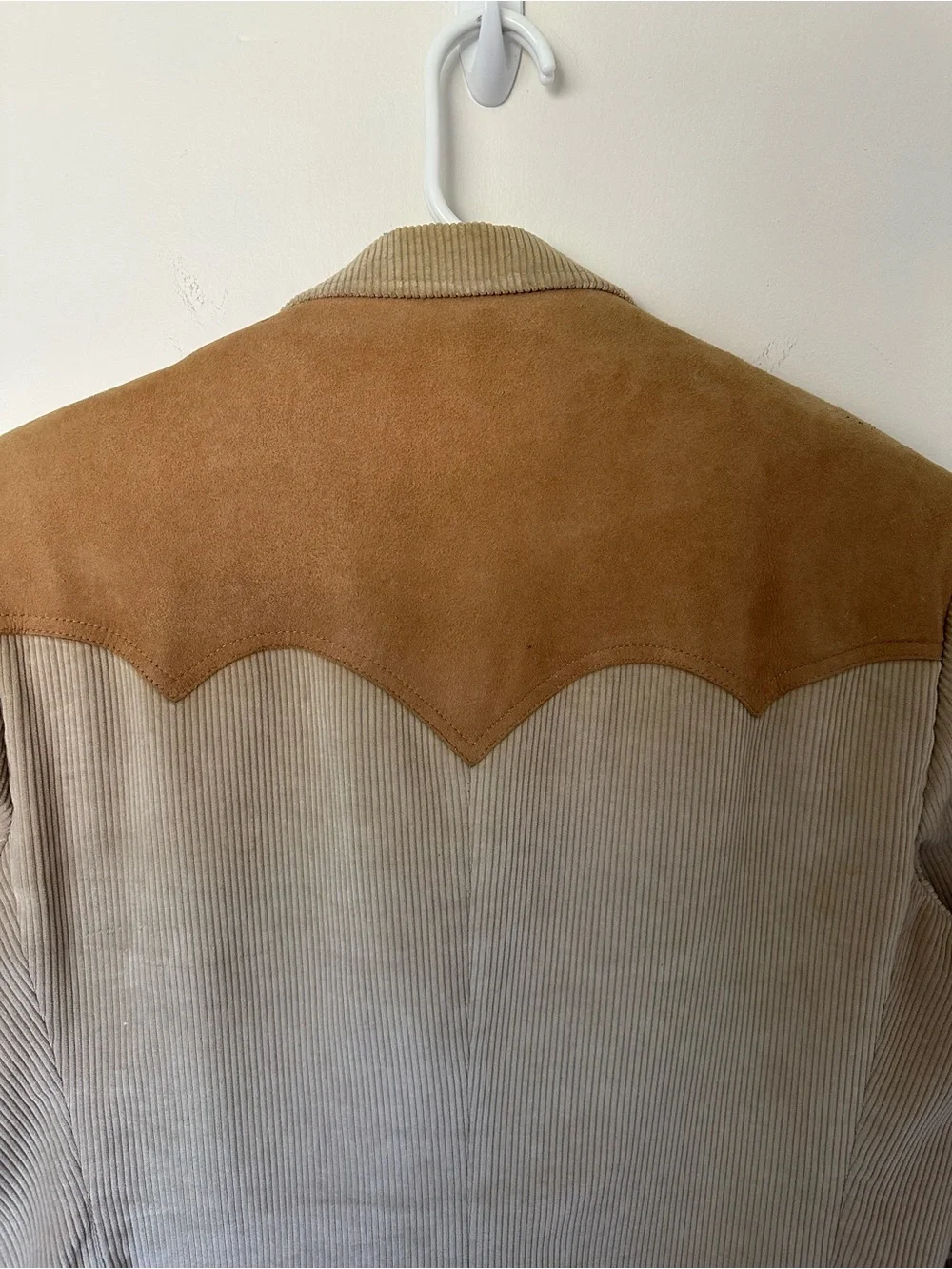 Men's Two-Tone Tan Corduroy Western Blazer